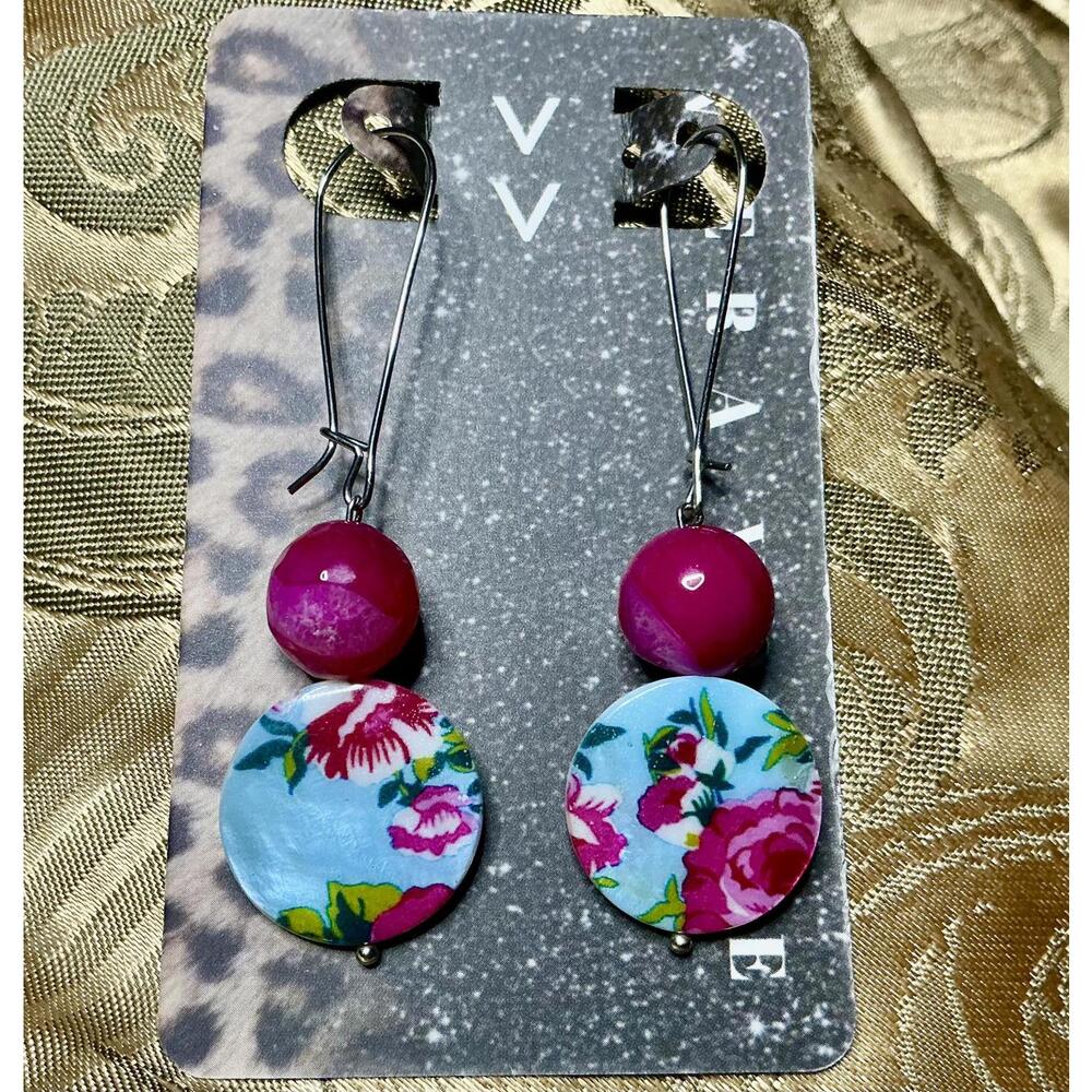 Glass Roses Earrings